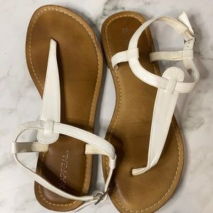 White sandals